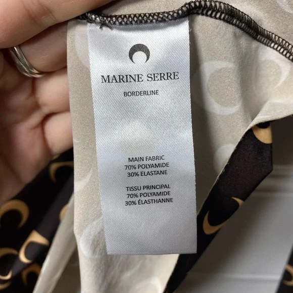 Marine Serre Brown and Cream Long Sleeve Top - Picture 9 of 11